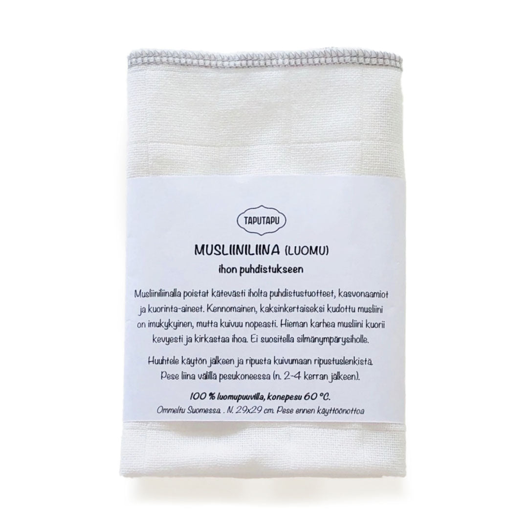 Organic Muslin Cloth for cleaning and treating the skin